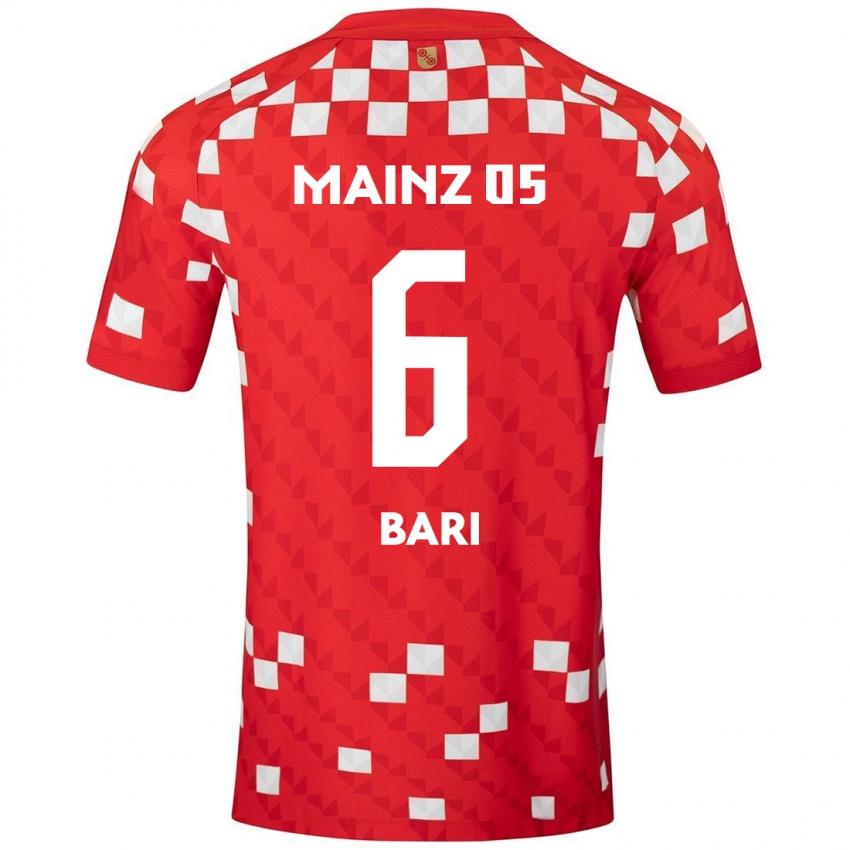 Niño Camiseta Lorena Bari #6 Blanco Rojo 1ª Equipación 2024/25 La Camisa Perú