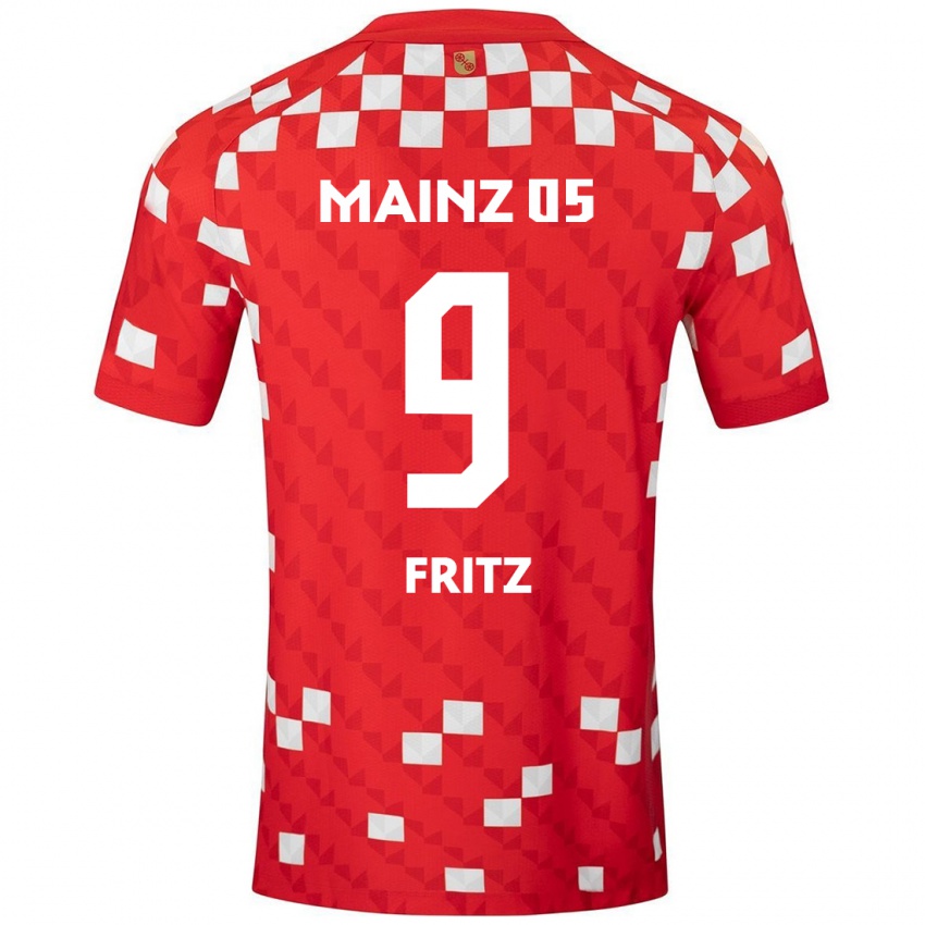 Niño Camiseta April Fritz #9 Blanco Rojo 1ª Equipación 2024/25 La Camisa Perú