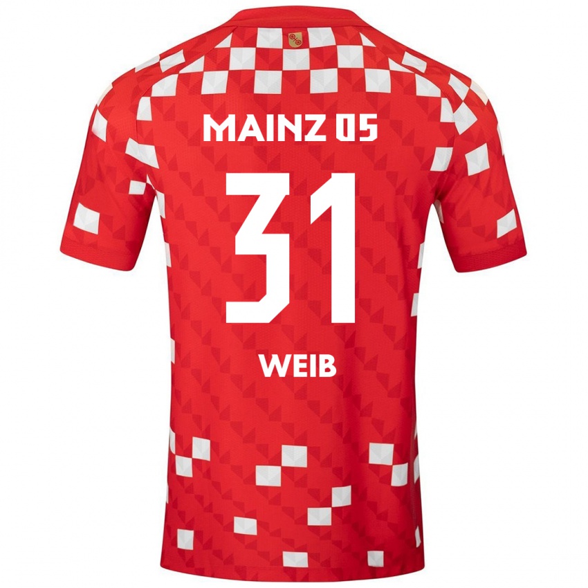 Niño Camiseta Finja Weiß #31 Blanco Rojo 1ª Equipación 2024/25 La Camisa Perú