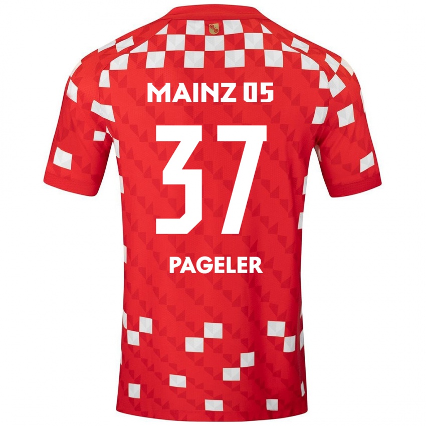 Niño Camiseta Maja Pageler #37 Blanco Rojo 1ª Equipación 2024/25 La Camisa Perú