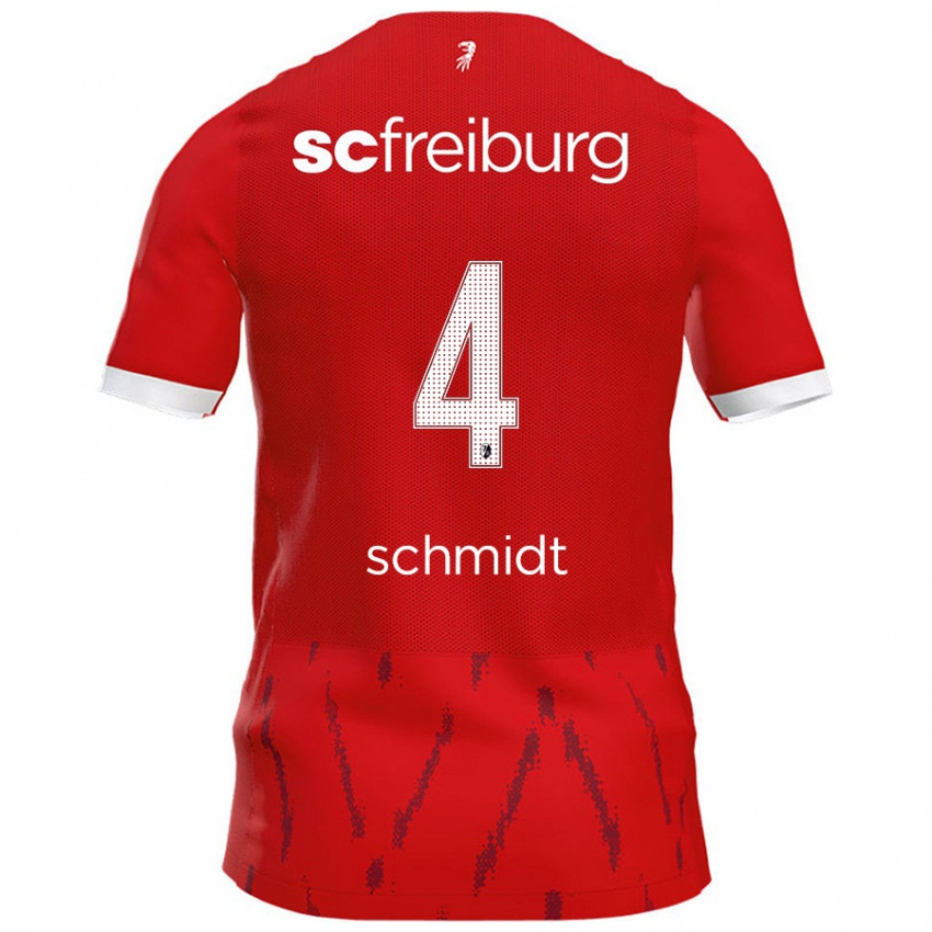 Niño Camiseta Kenneth Schmidt #4 Rojo 1ª Equipación 2024/25 La Camisa Perú