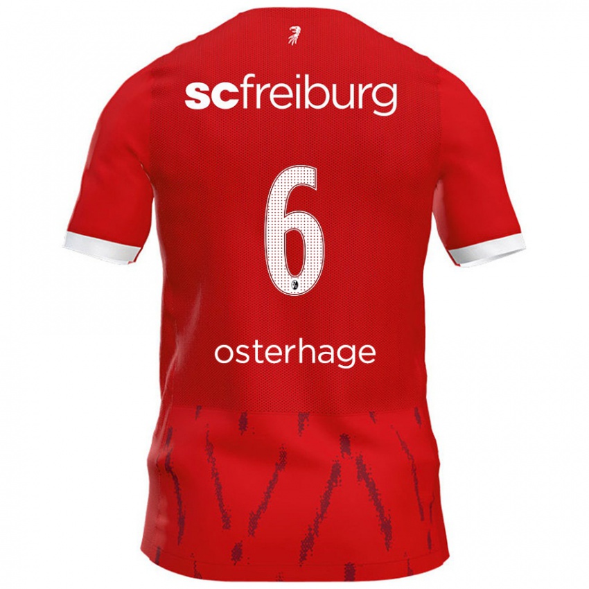 Niño Camiseta Patrick Osterhage #6 Rojo 1ª Equipación 2024/25 La Camisa Perú