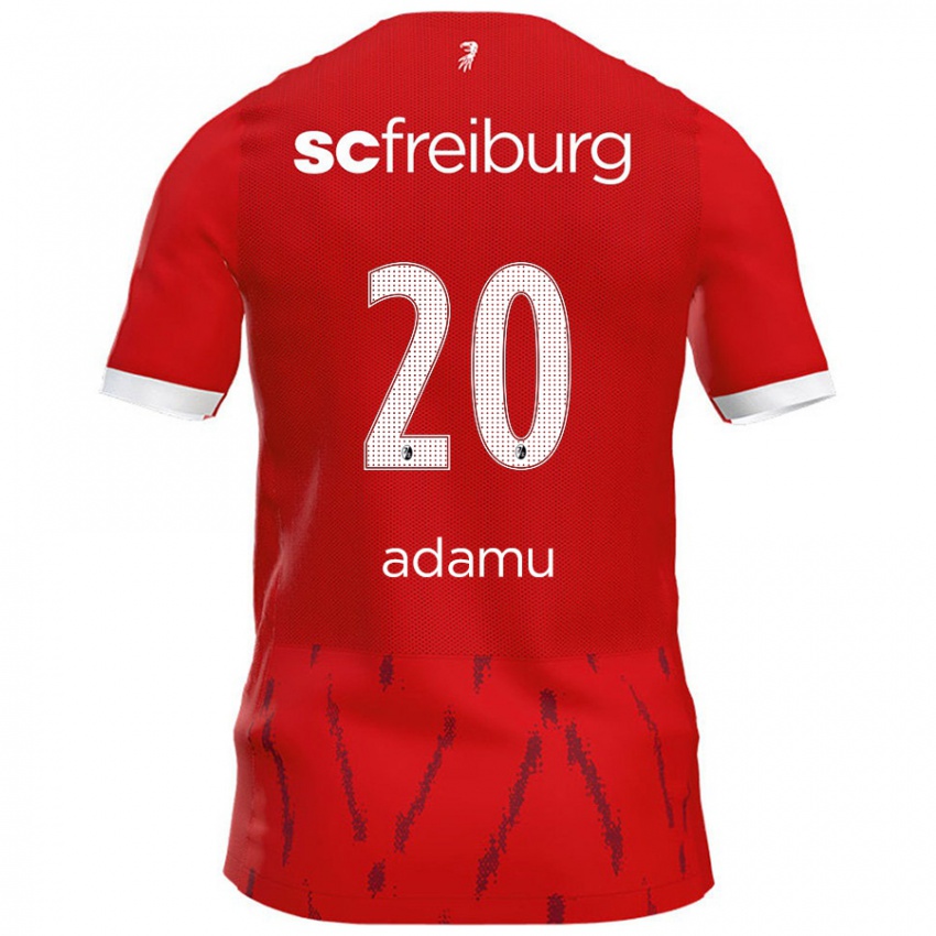 Niño Camiseta Junior Adamu #20 Rojo 1ª Equipación 2024/25 La Camisa Perú