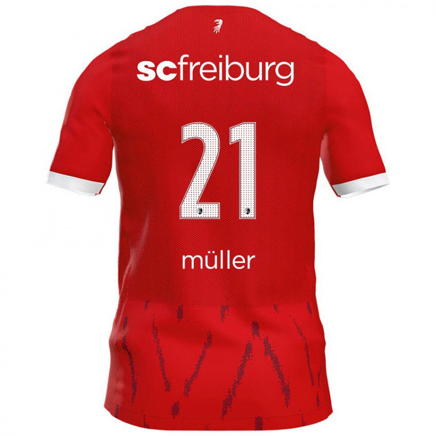 Niño Camiseta Florian Müller #21 Rojo 1ª Equipación 2024/25 La Camisa Perú