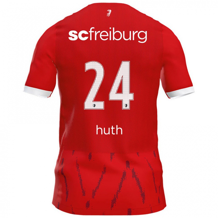 Niño Camiseta Jannik Huth #24 Rojo 1ª Equipación 2024/25 La Camisa Perú