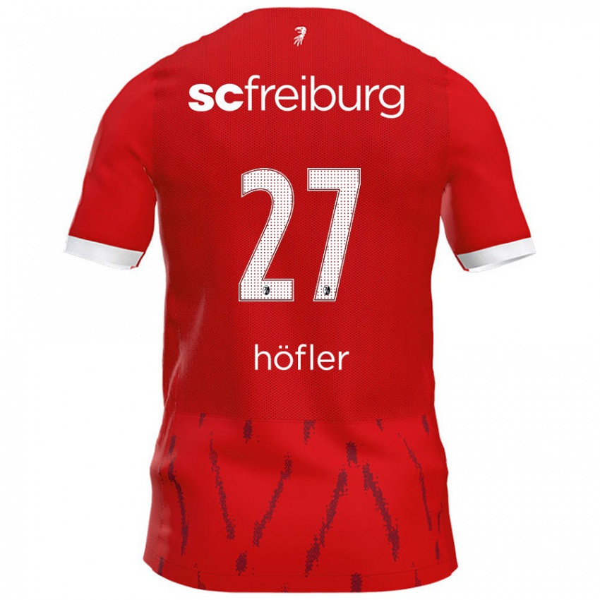 Niño Camiseta Nicolas Höfler #27 Rojo 1ª Equipación 2024/25 La Camisa Perú