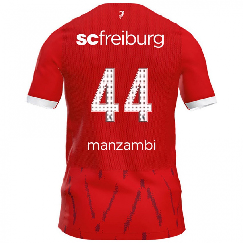 Niño Camiseta Johan Manzambi #44 Rojo 1ª Equipación 2024/25 La Camisa Perú