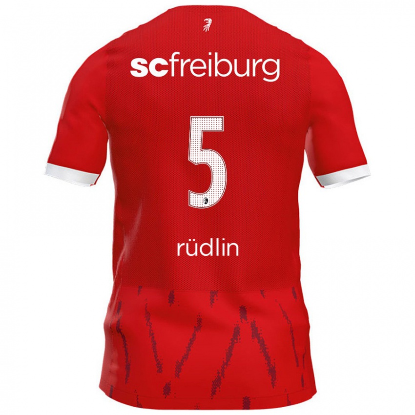 Niño Camiseta Fabian Rüdlin #5 Rojo 1ª Equipación 2024/25 La Camisa Perú