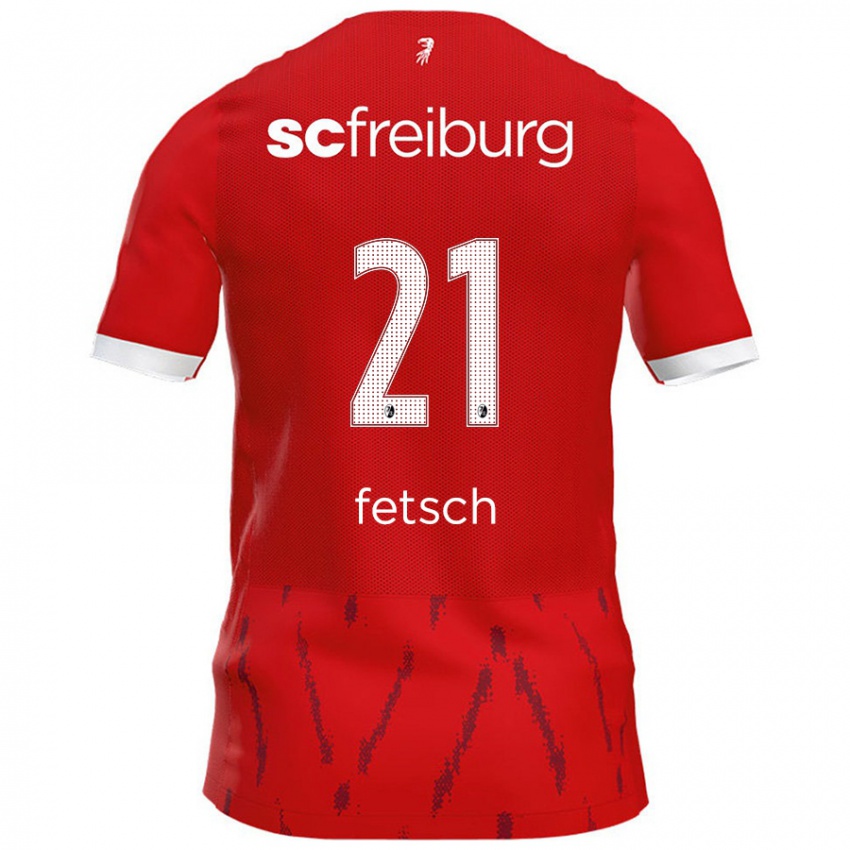 Niño Camiseta Mathias Fetsch #21 Rojo 1ª Equipación 2024/25 La Camisa Perú