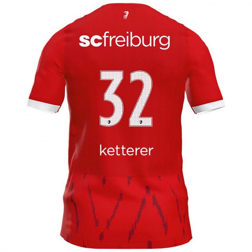 Niño Camiseta Ashley Ketterer #32 Rojo 1ª Equipación 2024/25 La Camisa Perú