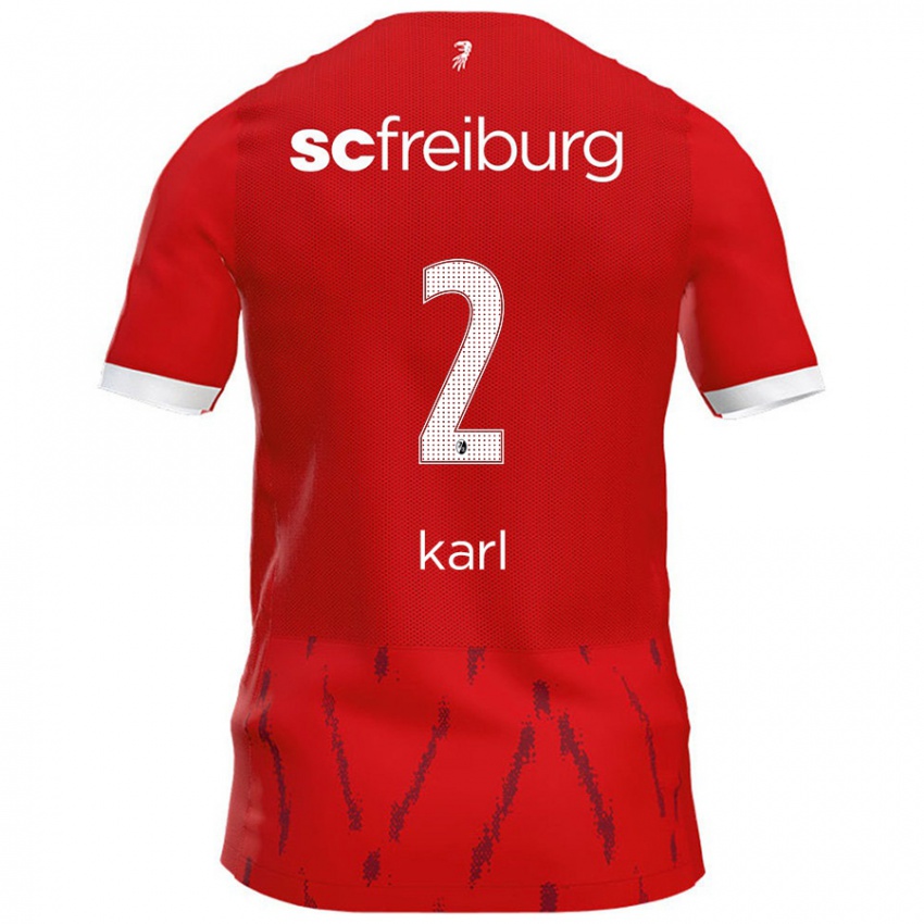 Niño Camiseta Lisa Karl #2 Rojo 1ª Equipación 2024/25 La Camisa Perú