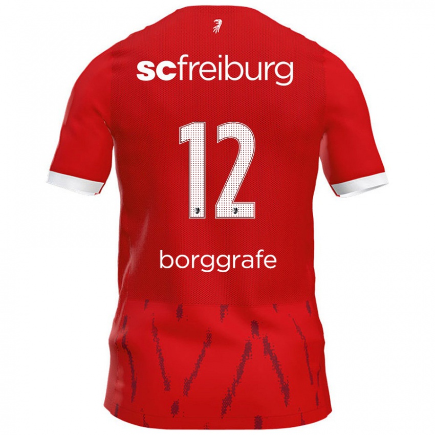 Niño Camiseta Rafaela Borggräfe #12 Rojo 1ª Equipación 2024/25 La Camisa Perú