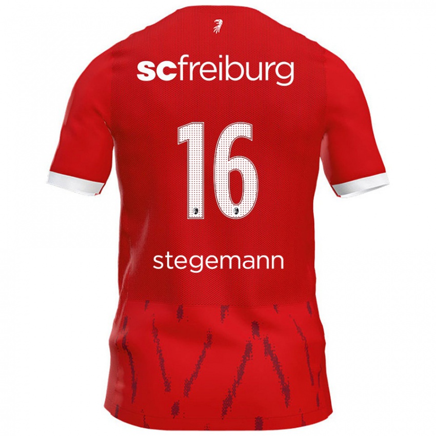 Niño Camiseta Greta Stegemann #16 Rojo 1ª Equipación 2024/25 La Camisa Perú