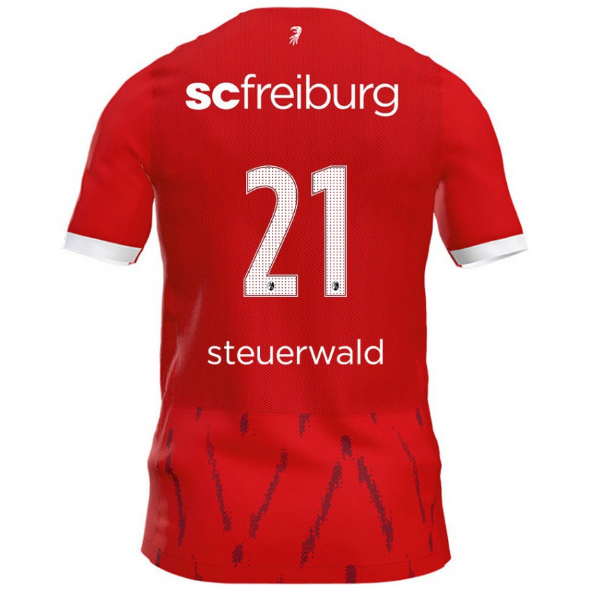 Niño Camiseta Samantha Steuerwald #21 Rojo 1ª Equipación 2024/25 La Camisa Perú