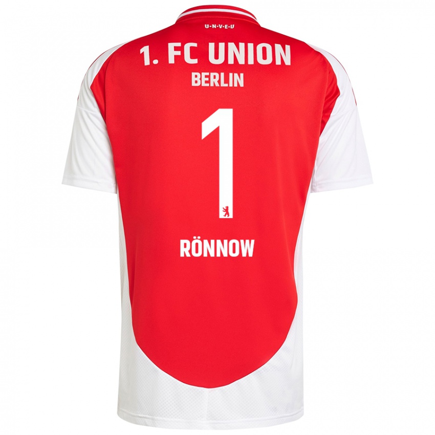 Niño Camiseta Frederik Rönnow #1 Rojo Blanco 1ª Equipación 2024/25 La Camisa Perú