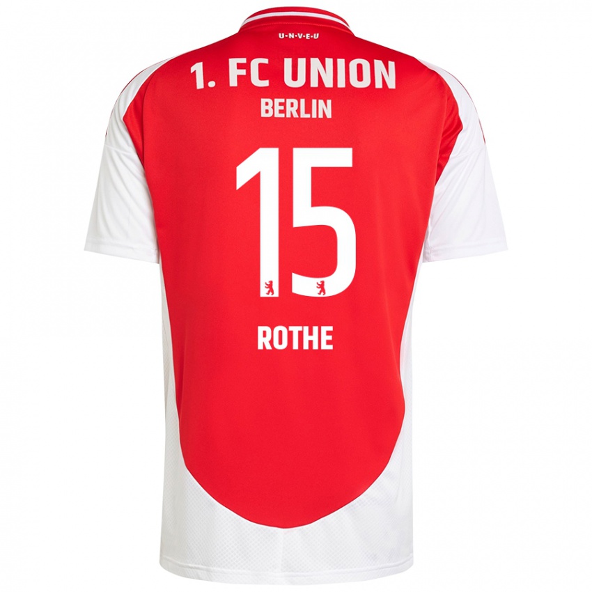 Niño Camiseta Tom Rothe #15 Rojo Blanco 1ª Equipación 2024/25 La Camisa Perú