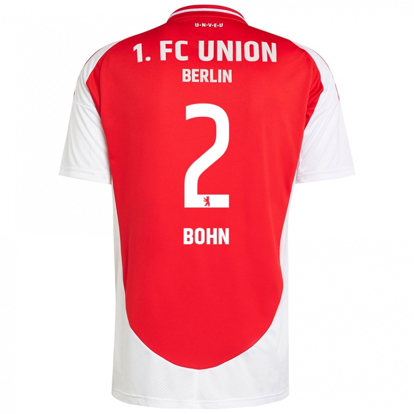 Niño Camiseta Oskar Bohn #2 Rojo Blanco 1ª Equipación 2024/25 La Camisa Perú