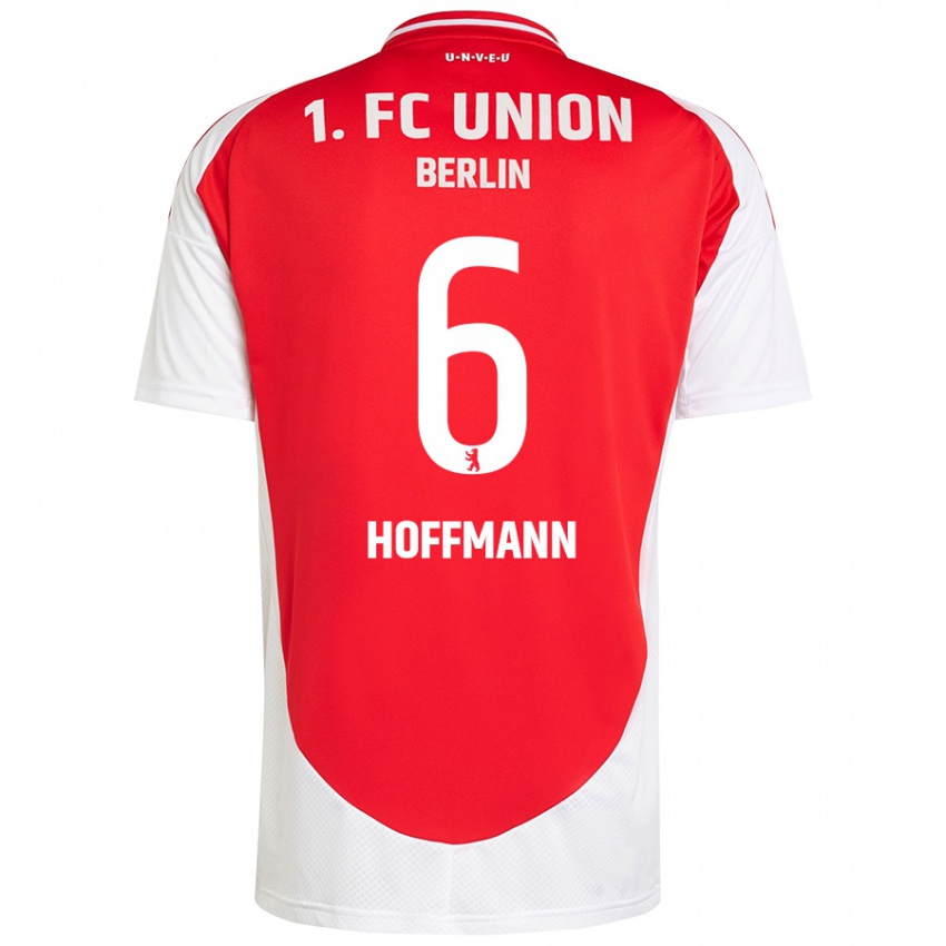 Niño Camiseta Finn Hoffmann #6 Rojo Blanco 1ª Equipación 2024/25 La Camisa Perú