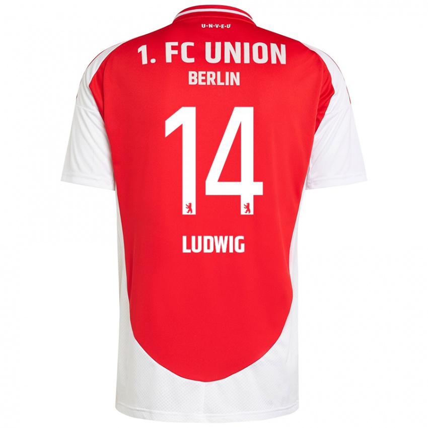 Niño Camiseta Brandon Ludwig #14 Rojo Blanco 1ª Equipación 2024/25 La Camisa Perú