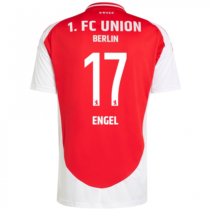 Niño Camiseta Oskar Engel #17 Rojo Blanco 1ª Equipación 2024/25 La Camisa Perú