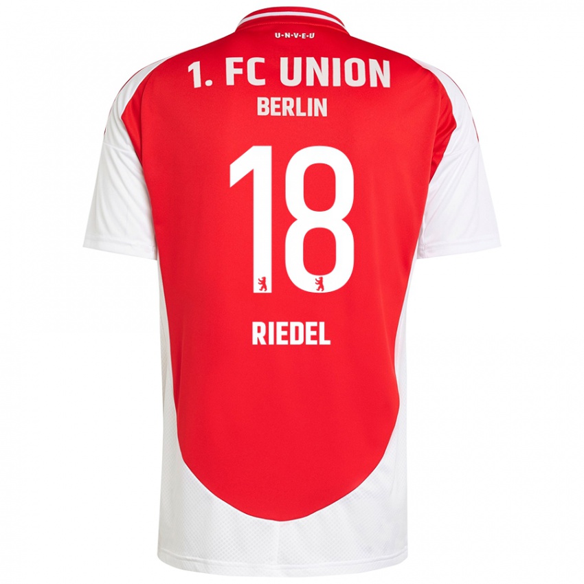 Niño Camiseta Aaron Riedel #18 Rojo Blanco 1ª Equipación 2024/25 La Camisa Perú