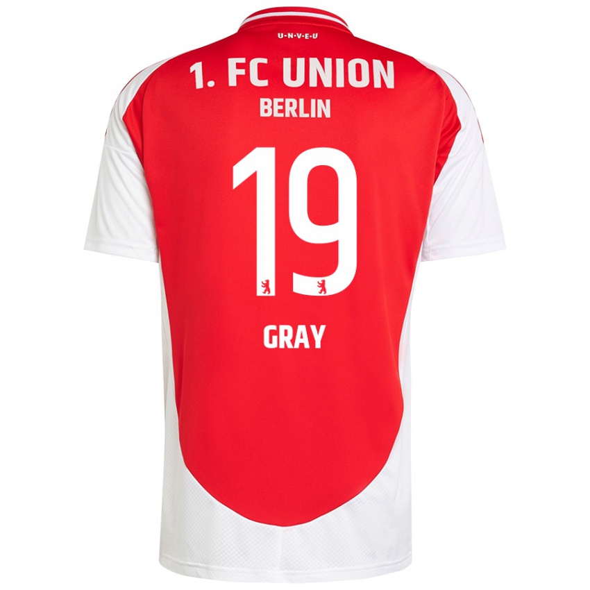 Niño Camiseta Mekhi Gray #19 Rojo Blanco 1ª Equipación 2024/25 La Camisa Perú