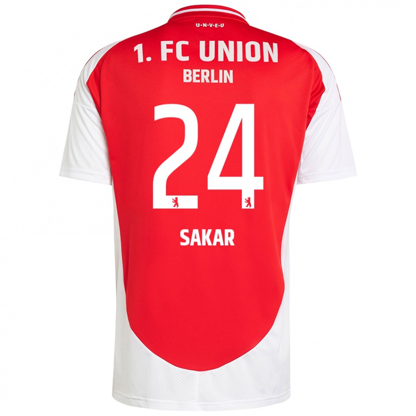 Niño Camiseta Fatma Sakar #24 Rojo Blanco 1ª Equipación 2024/25 La Camisa Perú