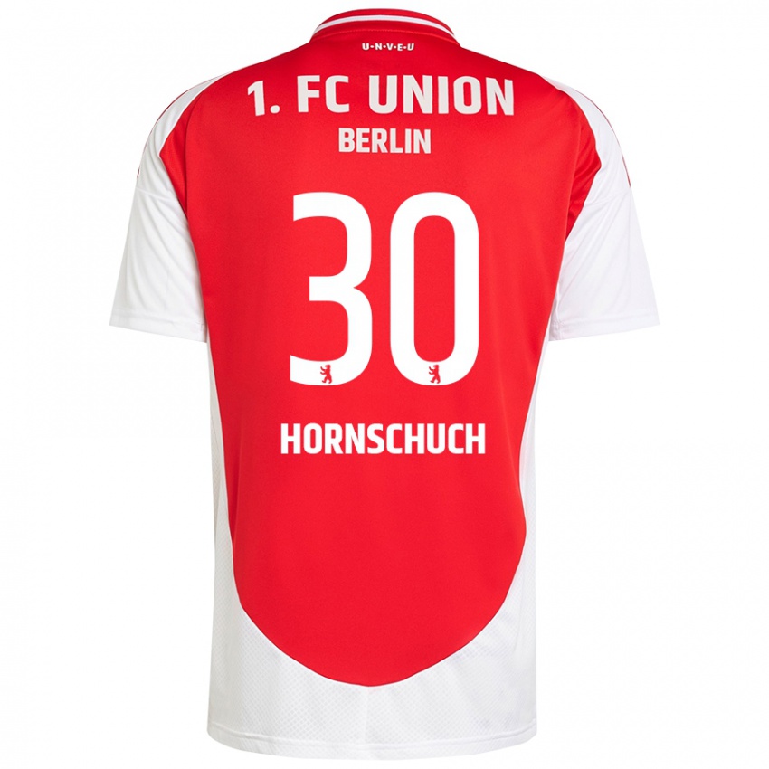 Niño Camiseta Sarah Hornschuch #30 Rojo Blanco 1ª Equipación 2024/25 La Camisa Perú