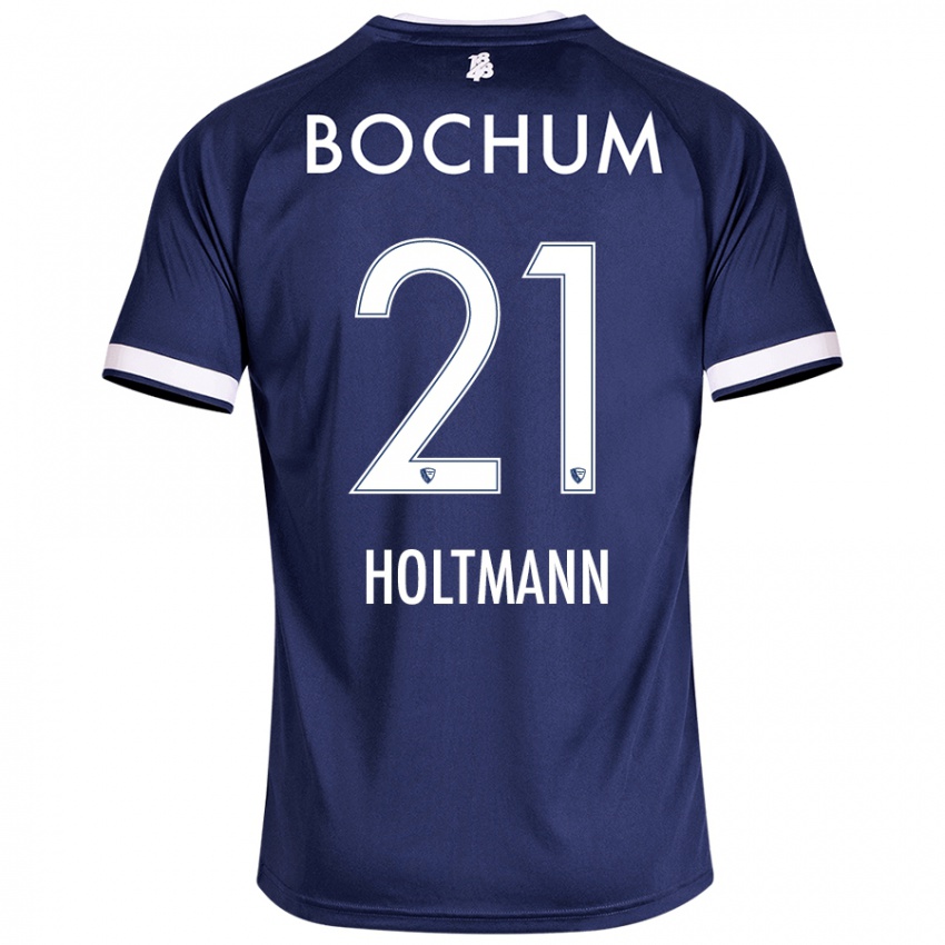 Niño Camiseta Gerrit Holtmann #21 Azul Oscuro 1ª Equipación 2024/25 La Camisa Perú