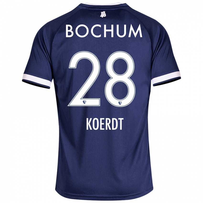 Niño Camiseta Lennart Koerdt #28 Azul Oscuro 1ª Equipación 2024/25 La Camisa Perú