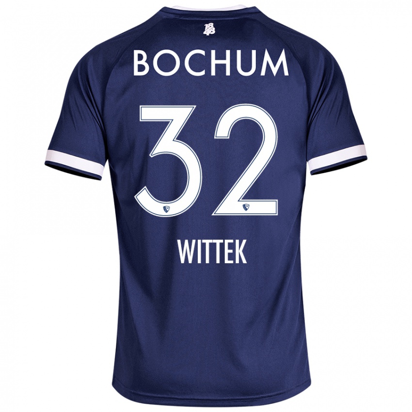 Niño Camiseta Maximilian Wittek #32 Azul Oscuro 1ª Equipación 2024/25 La Camisa Perú