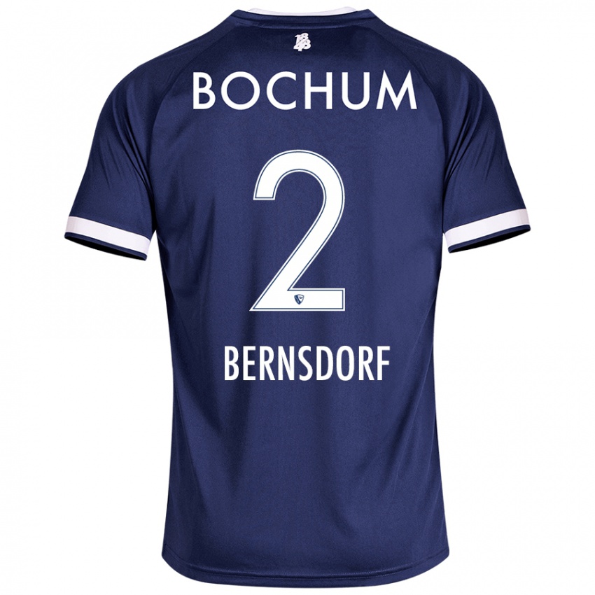 Niño Camiseta Luca Bernsdorf #2 Azul Oscuro 1ª Equipación 2024/25 La Camisa Perú