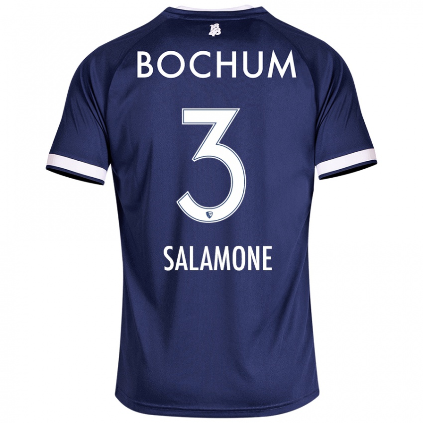 Niño Camiseta Elia-Giona Salamone #3 Azul Oscuro 1ª Equipación 2024/25 La Camisa Perú