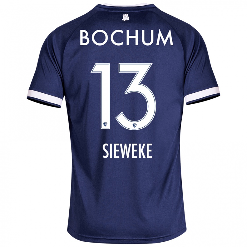 Niño Camiseta Henri Sieweke #13 Azul Oscuro 1ª Equipación 2024/25 La Camisa Perú