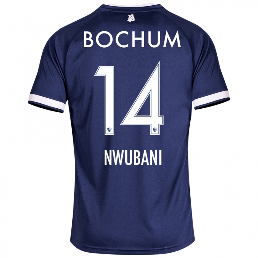 Niño Camiseta Keleb Nwubani #14 Azul Oscuro 1ª Equipación 2024/25 La Camisa Perú