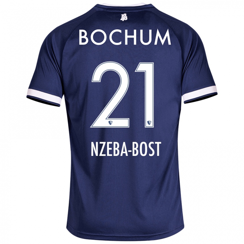 Niño Camiseta Jan Nzeba-Bost #21 Azul Oscuro 1ª Equipación 2024/25 La Camisa Perú