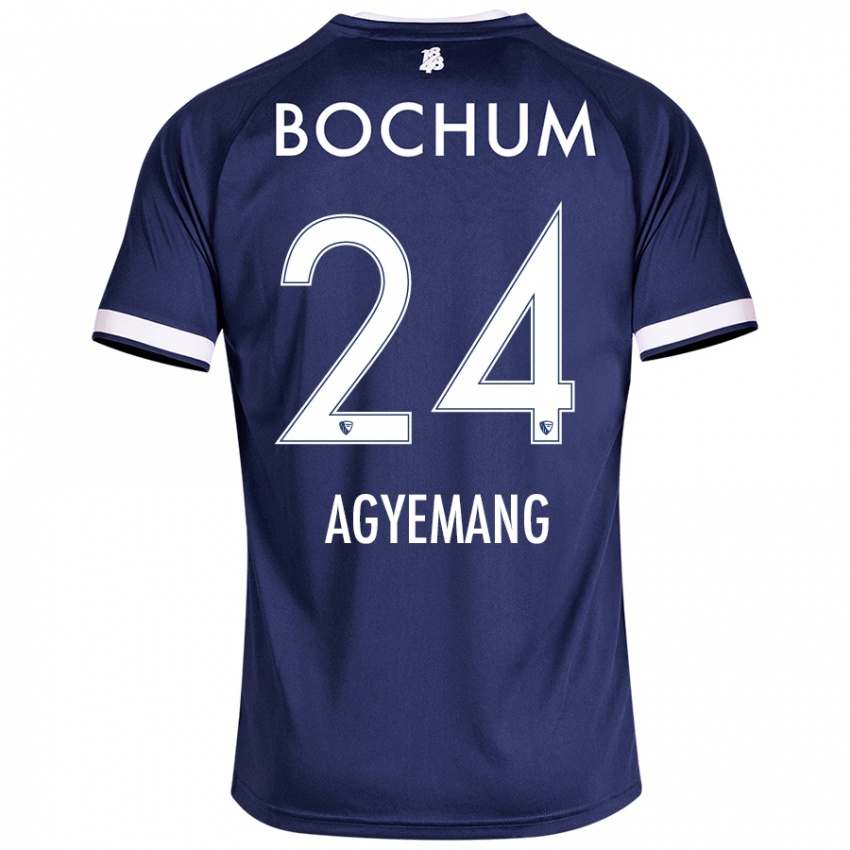 Niño Camiseta Donovan Agyemang #24 Azul Oscuro 1ª Equipación 2024/25 La Camisa Perú