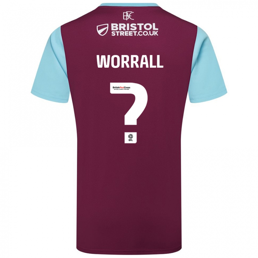 Niño Camiseta Joe Worrall #0 Borgoña Azul Cielo 1ª Equipación 2024/25 La Camisa Perú