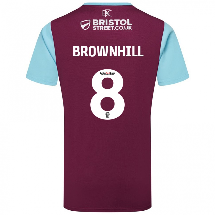 Niño Camiseta Josh Brownhill #8 Borgoña Azul Cielo 1ª Equipación 2024/25 La Camisa Perú