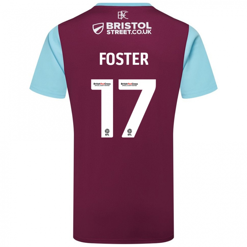 Niño Camiseta Lyle Foster #17 Borgoña Azul Cielo 1ª Equipación 2024/25 La Camisa Perú