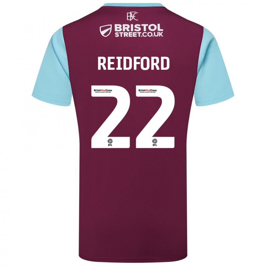 Niño Camiseta Isabella Reidford #22 Borgoña Azul Cielo 1ª Equipación 2024/25 La Camisa Perú