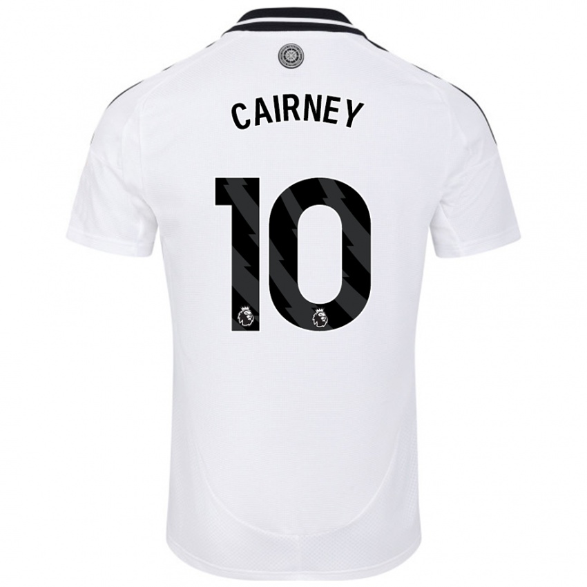 Niño Camiseta Tom Cairney #10 Blanco 1ª Equipación 2024/25 La Camisa Perú