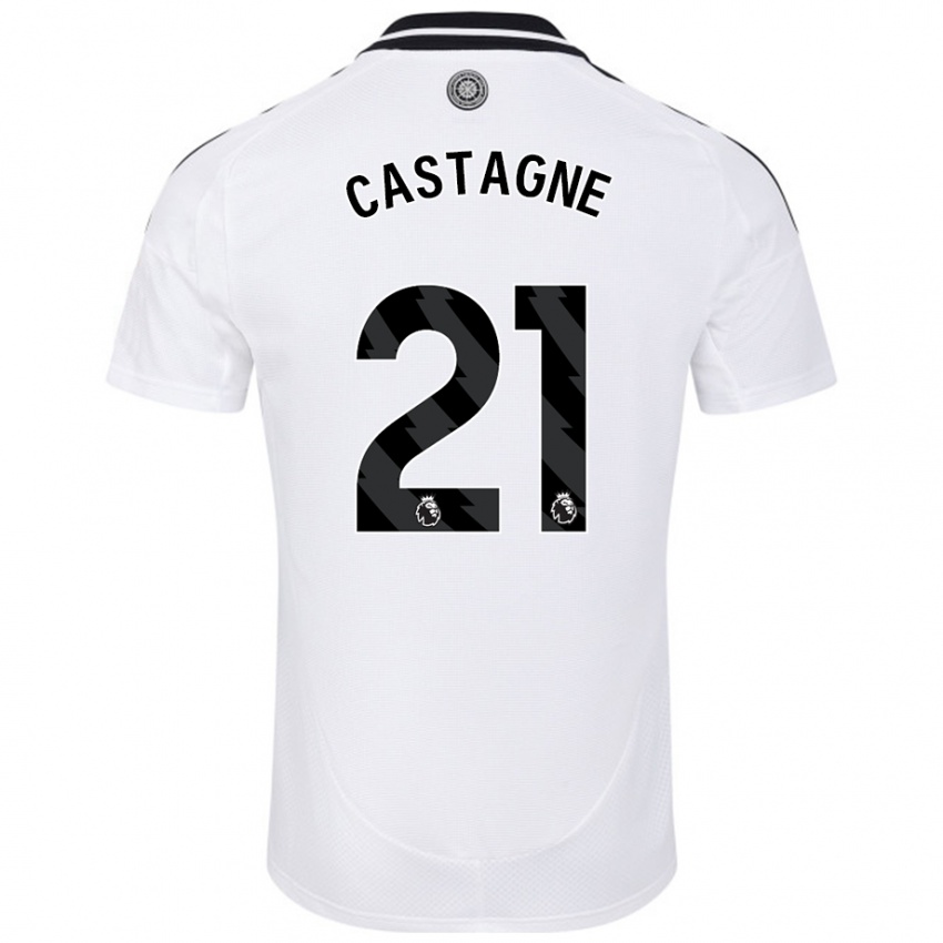 Niño Camiseta Timothy Castagne #21 Blanco 1ª Equipación 2024/25 La Camisa Perú