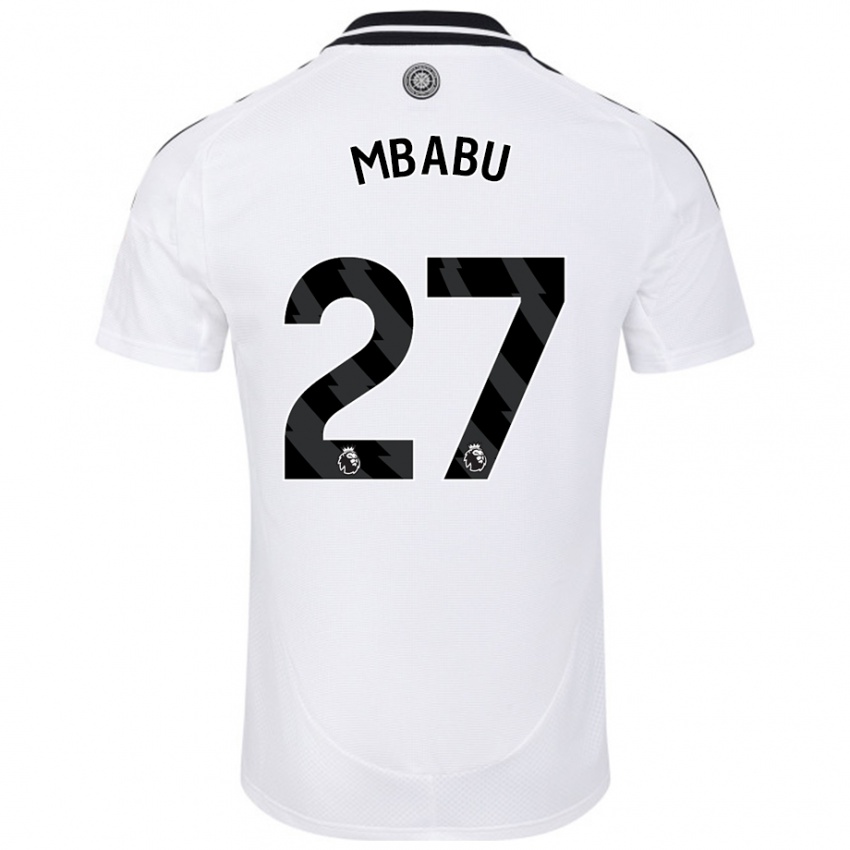 Niño Camiseta Kevin Mbabu #27 Blanco 1ª Equipación 2024/25 La Camisa Perú