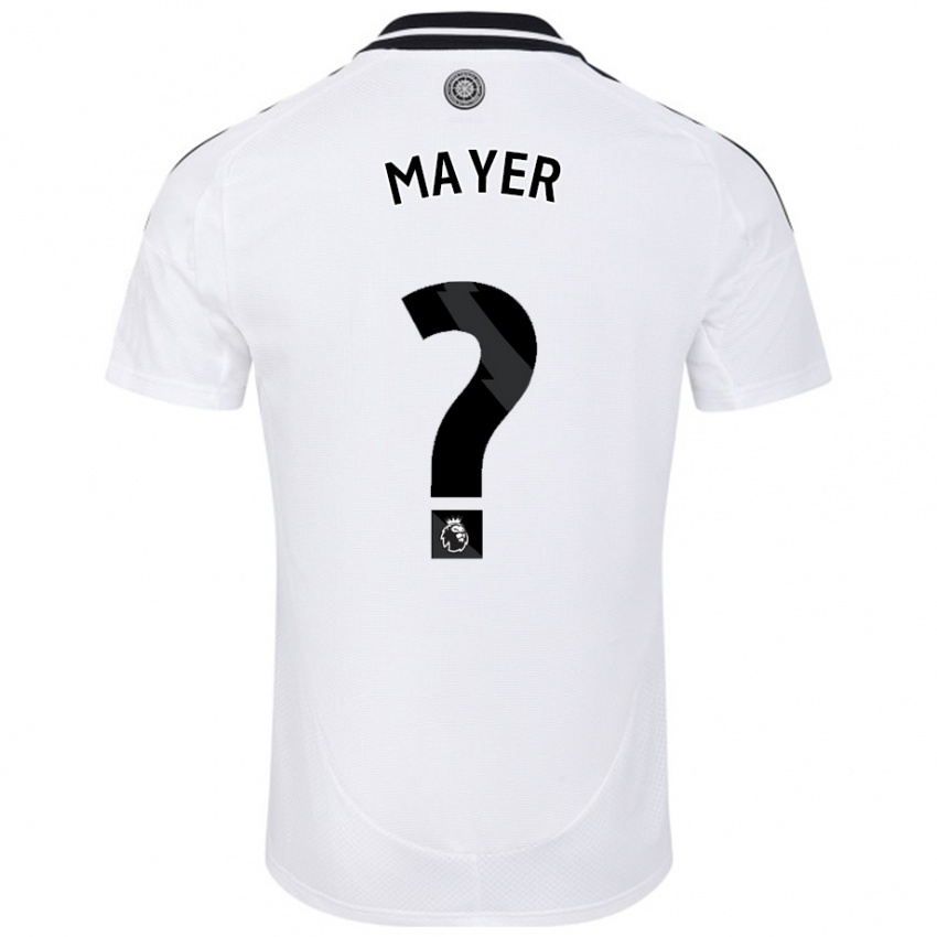 Niño Camiseta Oliver Mayer #0 Blanco 1ª Equipación 2024/25 La Camisa Perú