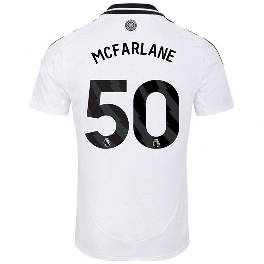 Niño Camiseta Callum Mcfarlane #50 Blanco 1ª Equipación 2024/25 La Camisa Perú