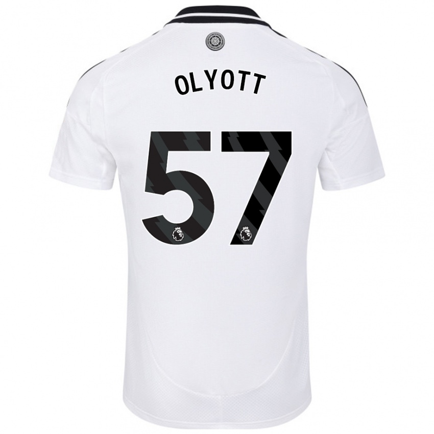 Niño Camiseta Tom Olyott #57 Blanco 1ª Equipación 2024/25 La Camisa Perú