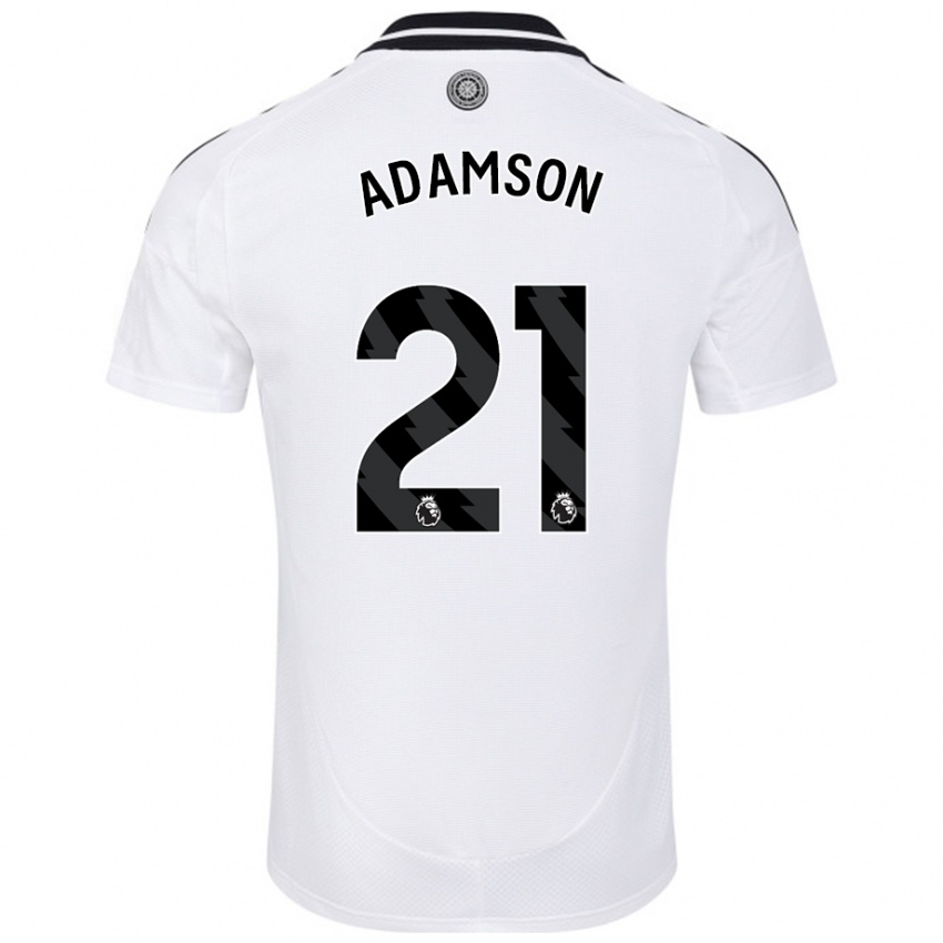 Niño Camiseta Sasha Adamson #21 Blanco 1ª Equipación 2024/25 La Camisa Perú