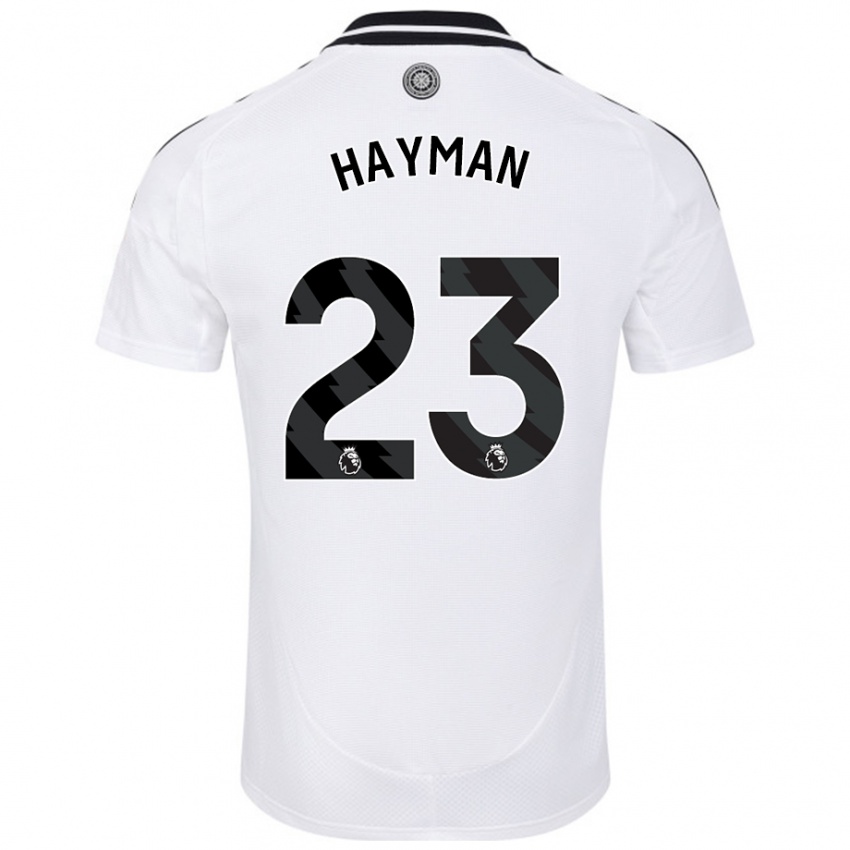 Niño Camiseta Alex Hayman #23 Blanco 1ª Equipación 2024/25 La Camisa Perú