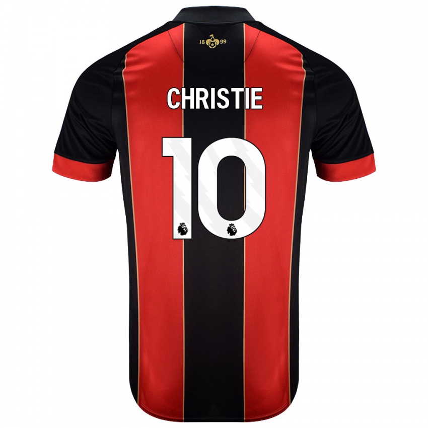 Niño Camiseta Ryan Christie #10 Rojo Negro 1ª Equipación 2024/25 La Camisa Perú